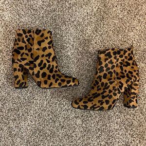 Rate Leo bootie in tan leopard (cheetah print)